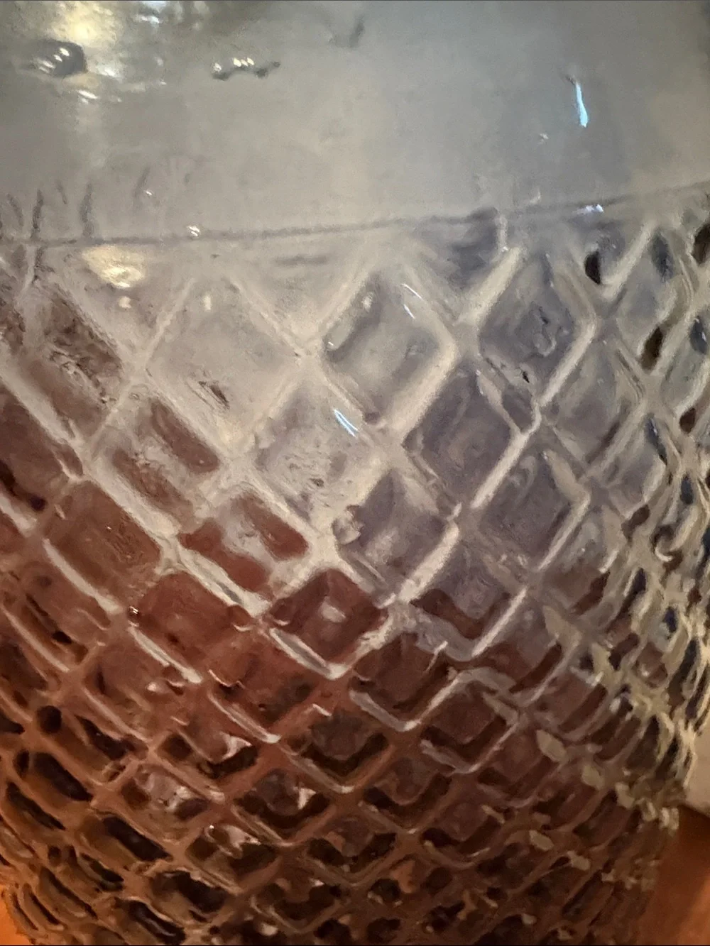 Vidrios San Miguel Retro Diamante Jumbo Glass Bottle Vase.
